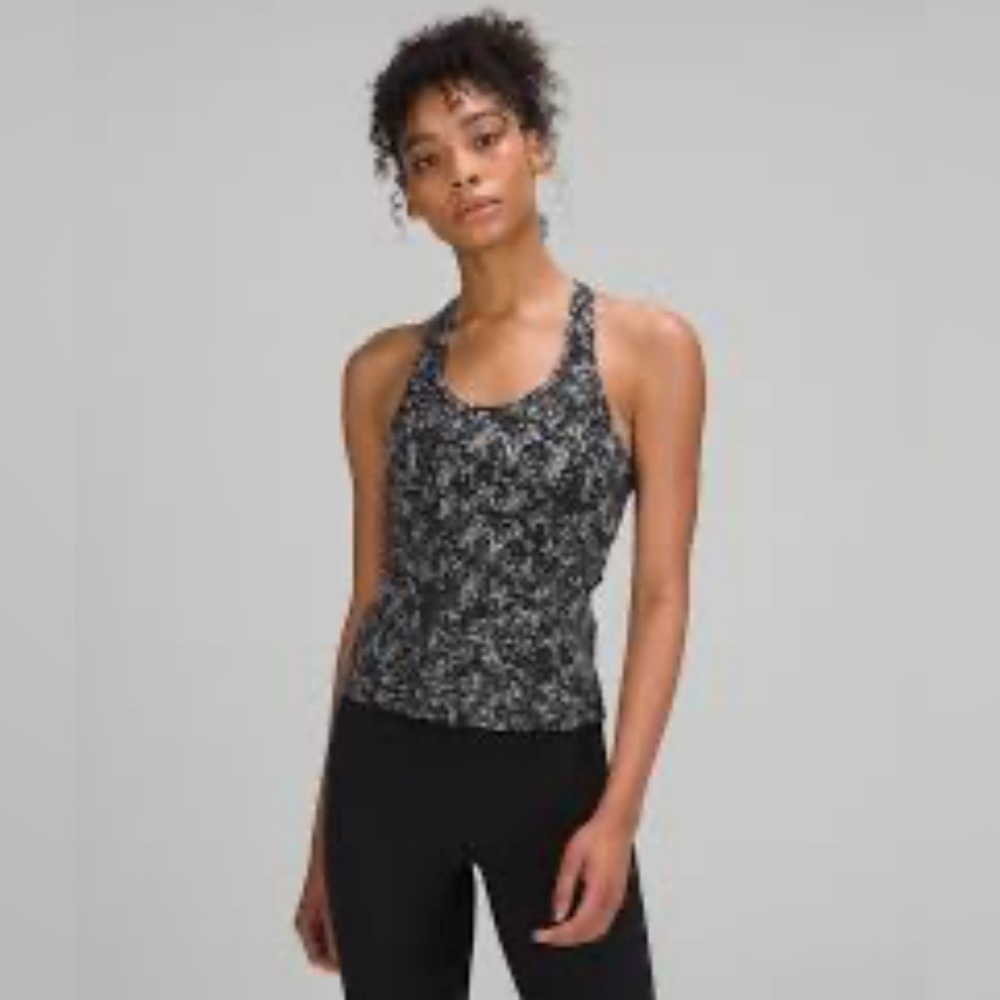 Lululemon Cool Racerback Tank Top Short Length Blossom Overlay Starlight Multi 2